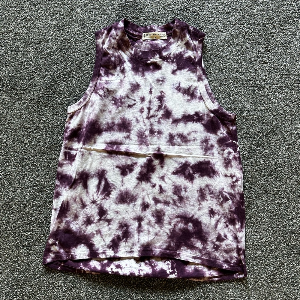 Electric & Rose Purple Tie-Dye Tank Top